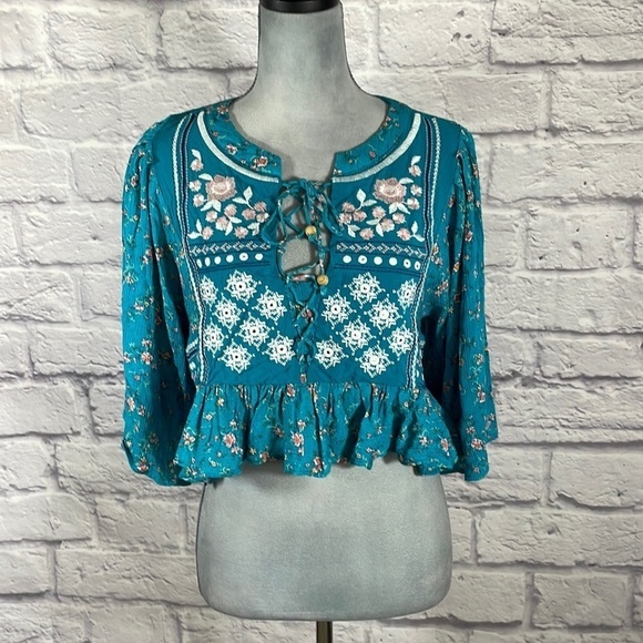 Wonderly Indian inspired crop top blouse - Picture 1 of 7